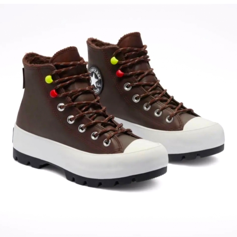 Converse Chuck Taylor All Star High Top Lugged Winter Boots Dark Root Brown /6.5